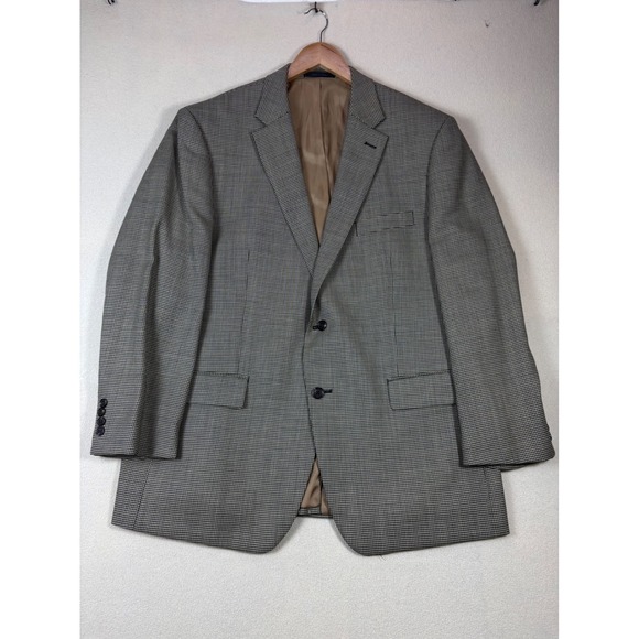 Lauren Ralph Lauren Other - Lauren Ralph Lauren Mens 46R Wool Houndstooth Blazer Sport Coat Tan Black